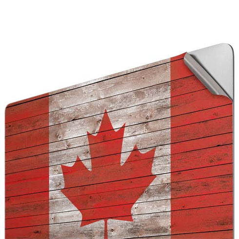 Canadian Flag Dark Wood Apple MacBook Pro 16-inch Skin