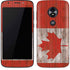 Canadian Flag Dark Wood Moto E5 Play Skin