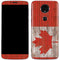 Canadian Flag Dark Wood Moto E5 Plus Skin
