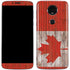 Canadian Flag Dark Wood Moto E5 Plus Skin