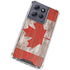 Canadian Flag Dark Wood Moto G 5G (2025) Clear Case
