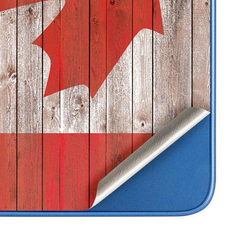 Canadian Flag Dark Wood Moto G Play 4G (2024) Skin
