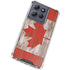 Canadian Flag Dark Wood Moto G Power 5G (2025) Clear Case