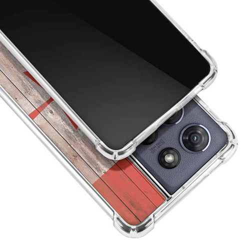 Canadian Flag Dark Wood Moto G Power 5G (2025) Clear Case