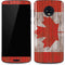 Canadian Flag Dark Wood Moto G6 Skin