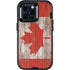 Canadian Flag Dark Wood Otterbox Defender iPhone Skin