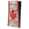 Canadian Flag Dark Wood PS5 Slim Digital Edition Console Skin