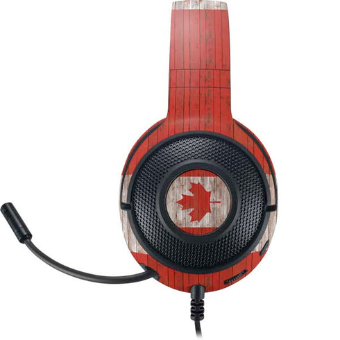 Canadian Flag Dark Wood Razer Kraken X Skin