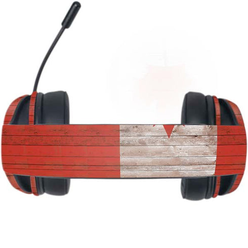 Canadian Flag Dark Wood Razer Kraken X Skin