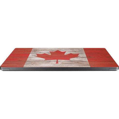 Canadian Flag Dark Wood Surface Laptop 7 15in Skin