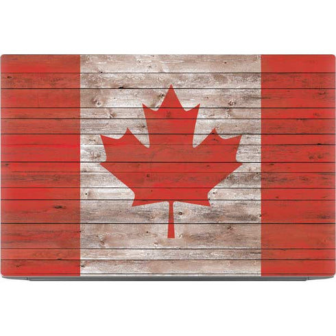 Canadian Flag Dark Wood Dell XPS Skin