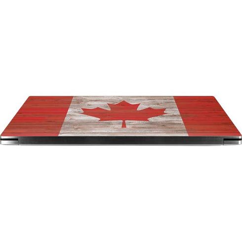 Canadian Flag Dark Wood Dell XPS Skin