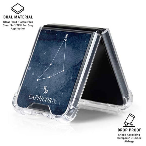 Capricorn Constellation Galaxy Z Flip6 Clear Case
