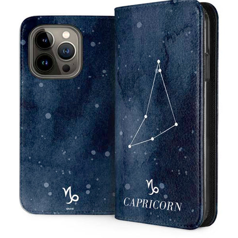 Capricorn Constellation iPhone 15 Pro Folio Case