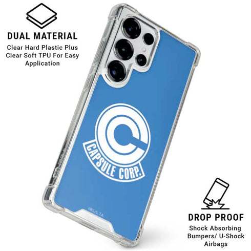 Dragon Ball Z Capsule Corp Galaxy S25 Ultra Clear Case