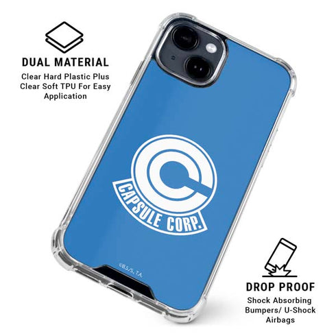 Dragon Ball Z Capsule Corp iPhone 15 Clear Case