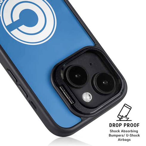 Dragon Ball Z Capsule Corp iPhone 15 Plus Kickstand Case