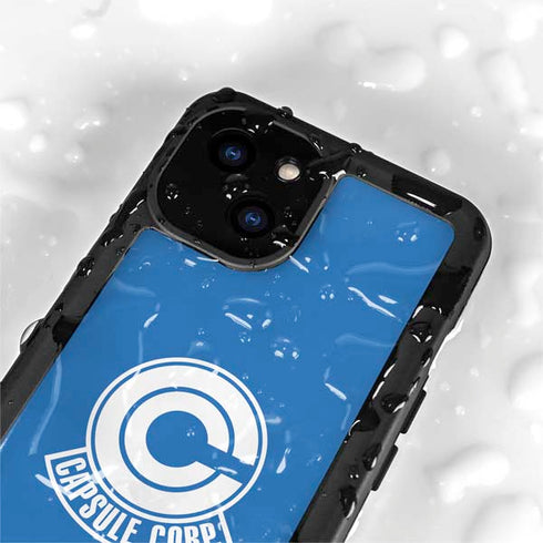 Dragon Ball Z Capsule Corp iPhone 15 Plus Waterproof Case