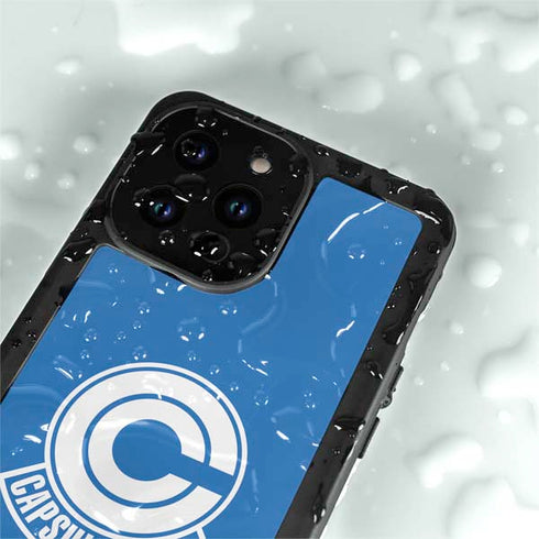 Dragon Ball Z Capsule Corp iPhone 15 Pro Waterproof Case