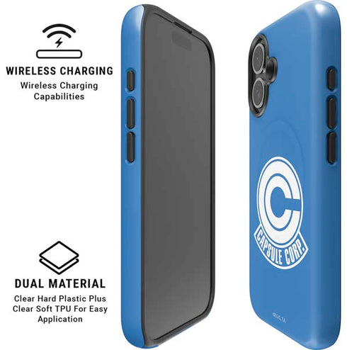Dragon Ball Z Capsule Corp iPhone 16 Plus Magsafe Impact Case