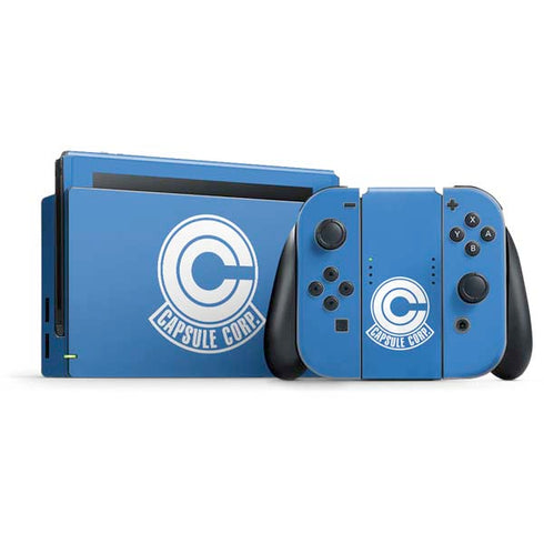 Dragon Ball Z Capsule Corp Nintendo Switch Bundle Skin