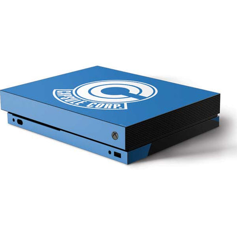 Dragon Ball Z Capsule Corp Xbox One X Console Skin