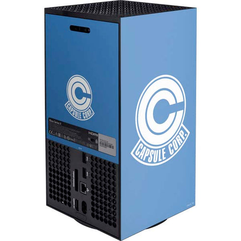 Dragon Ball Z Capsule Corp Xbox Series X Console Skin