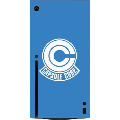 Dragon Ball Z Capsule Corp Xbox Series X Console Skin