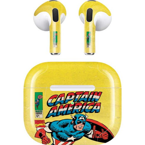 Marvel Classic Comics Captain America Apple AirPods (3rd Gen 2021) Skin