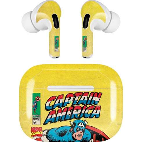Marvel Classic Comics Captain America AirPods Skins