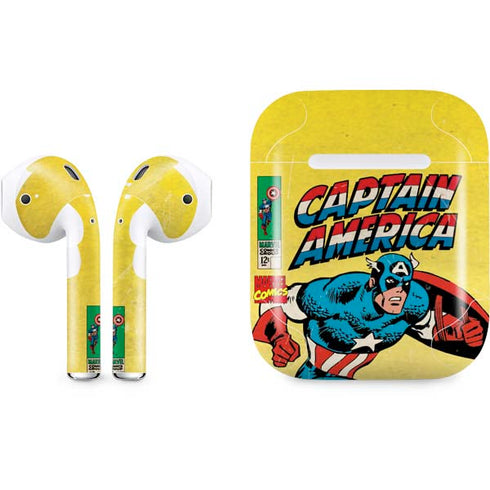 Marvel Classic Comics Captain America Apple AirPods Skin