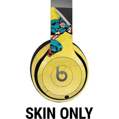 Marvel Classic Comics Captain America Beats Solo 4 Wireless Headphones Skin