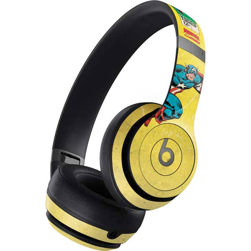 Marvel Classic Comics Captain America Beats Solo 4 Wireless Headphones Skin