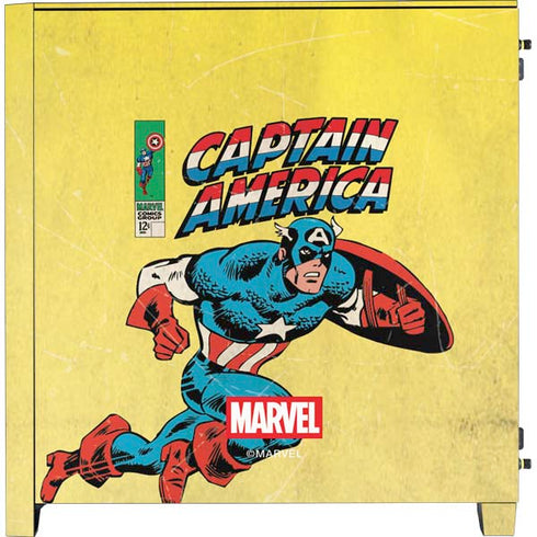 Marvel Classic Comics Captain America Corsair 4000D Tempered Glass Mid-Tower ATX Case Skin