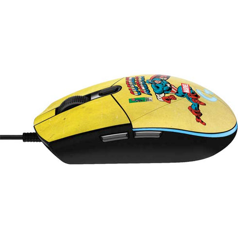 Marvel Classic Comics Captain America G203 Prodigy RGB Wired Gaming Mouse Skin