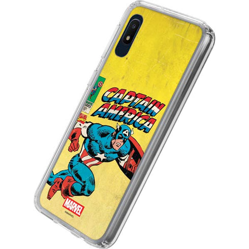 Marvel Classic Comics Captain America Galaxy A10e Clear Case