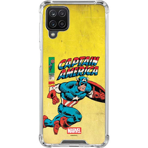 Marvel Classic Comics Captain America Galaxy A12 Clear Case