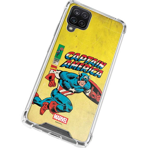 Marvel Classic Comics Captain America Galaxy A12 Clear Case