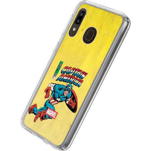 Marvel Classic Comics Captain America Galaxy A20 Clear Case