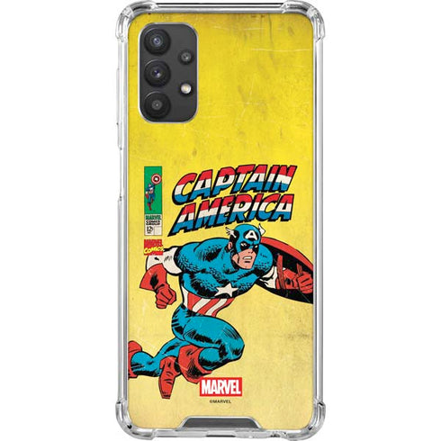 Marvel Classic Comics Captain America Galaxy A32 5G Clear Case
