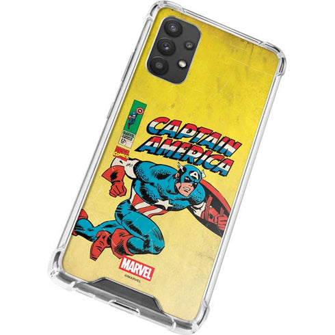 Marvel Classic Comics Captain America Galaxy A32 5G Clear Case