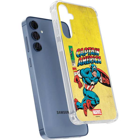Marvel Classic Comics Captain America Galaxy A35 5G Clear Case