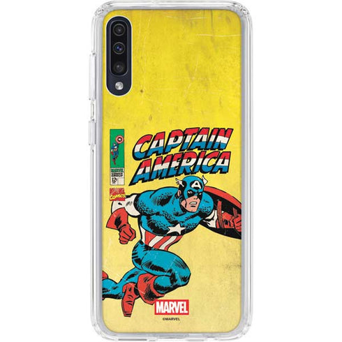 Marvel Classic Comics Captain America Galaxy A50 Clear Case