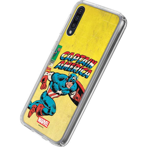 Marvel Classic Comics Captain America Galaxy A50 Clear Case
