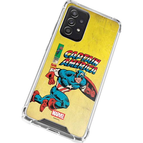 Marvel Classic Comics Captain America Galaxy A72 5G Clear Case