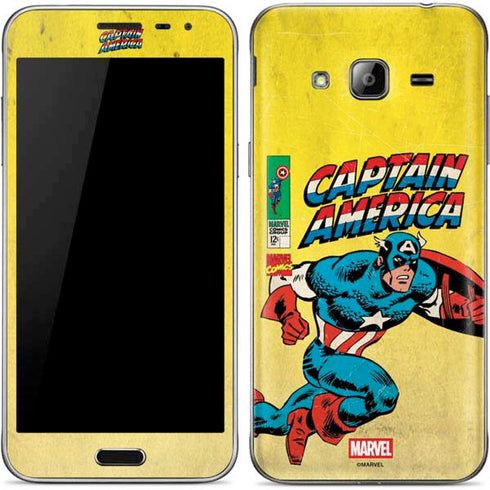 Marvel Classic Comics Captain America Galaxy J3 Skin