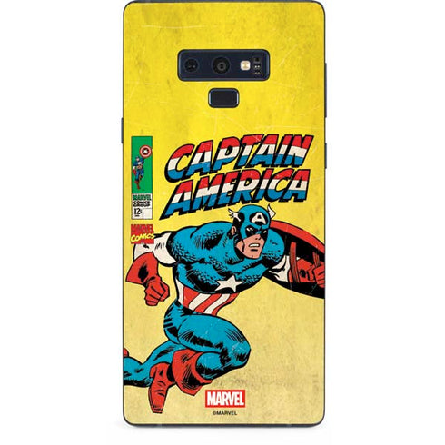 Marvel Classic Comics Captain America Galaxy Note 9 Skin
