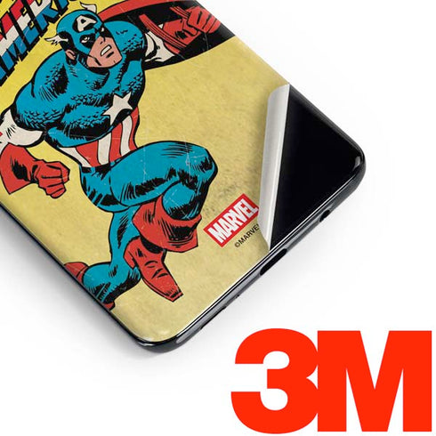 Marvel Classic Comics Captain America Galaxy S10 Plus Skin