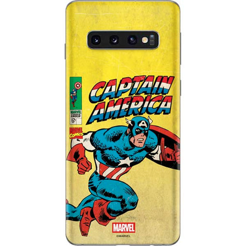 Marvel Classic Comics Captain America Galaxy S10 Skin