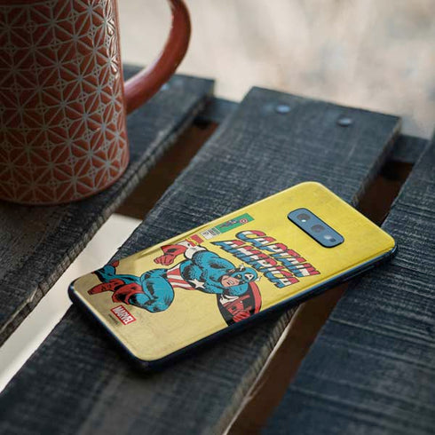 Marvel Classic Comics Captain America Galaxy S10e Skin